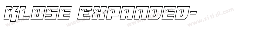 Klose Expanded字体转换